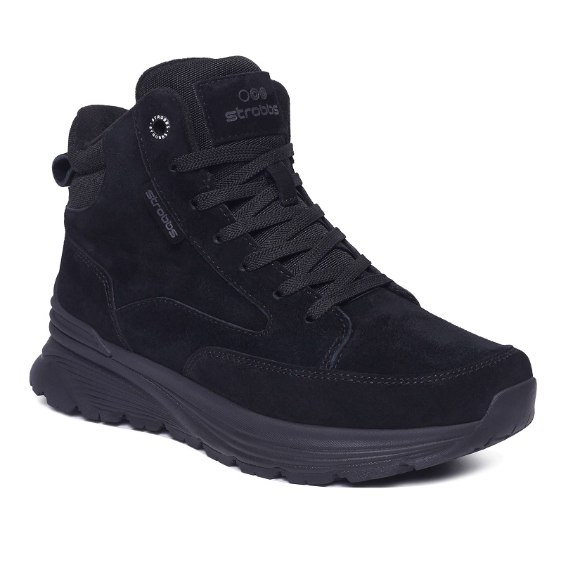 Кроссовки Strobbs с мехом женские F8531-3 черные